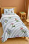 100% Cotton Striped Spring Patterned Single Pique Set