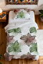100% Cotton Exotic Tropical Leaves Patterned Single Pike Set - 4