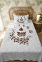 100% Cotton Butterfly and Moon Phase Patterned Single Pike Set - 3