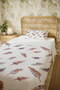100% Cotton Bohemian Multi-Colored Feather Patterned Single Pike Set - 5