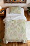 100% Cotton Artistic Wild Flowers Patterned Single Pike Set - 4