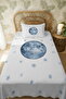 100% Cotton Blue World Patterned Single Pique Set - 3