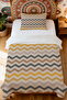 100% Cotton Zigzag Jute Textured Patterned Single Pike Set - 2