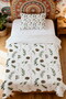 100% Cotton Eucalyptus and Pine Cone Rhythm Patterned Single Pike Set - 2