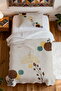 100% Cotton Bohemian Yellow Rainbow Patterned Single Pike Set - 4