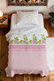 100% Cotton Thin Lace Flower Patterned Single Pique Set - 4
