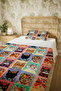 100% Cotton Floral Crowned Cats Patterned Single Pique Set - 5