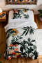 100% Cotton Charming Forest Patterned Single Pique Set - 4