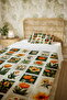 100% Cotton Vintage Post Garden Patterned Single Pike Set - 5