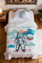 100% Cotton Astronaut's Dream Garden Patterned Single Pike Set - 4