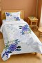 100% Cotton Purple Lilac Patterned Single Bedspread Set