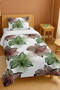 100% Cotton Exotic Tropical Leaves Patterned Single Pike Set