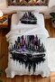100% Cotton Night Race Patterned Single Pique Set - 4