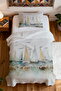 100% Cotton Single Pike Set with Sea Sandals and Seagulls Pattern - 4