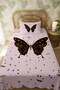 100% Cotton Butterflies 12 Patterned Single Pique Set - 3