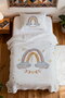 100% Cotton Aydedeli Rainbow Patterned Single Bedspread Set - 4