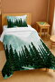 100% Cotton Trees in the Forest Patterned Single Pike Set