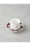 Feline New Bone China 4 Piece Coffee Cup Set for 2 People 100 ml Brown - 3