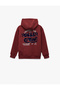 Long Sleeve Printed Hooded Fleece-Lined Oversized Sweatshirt - 2
