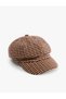 Houndstooth Patterned Cap Hat