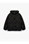 Polar Pocket Detailed Long Sleeve Zippered Water Repellent Hooded Quilted Coat - 3