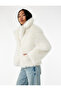 Suni Faux Fur Coat Short Double-Breasted Long Sleeve - 2