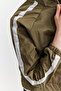 Women's Sleeve Striped Detail Parachute Fabric Thin Short Coat - 8