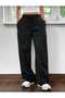 Double Black Gray Plus Size Quality Loose Fit Flexible Comfortable Fabric Sweatpants - 4