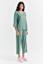 Women's Relaxed Fit Button down Pajama Set - 3
