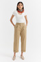 Women's Pleated Detailed Folded-Leg Trousers