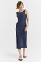 Women's Textured Slit Detailed Dress - 2