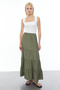 Women's Elastic Waist Midi Skirt - 2
