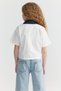 Girl's Collar Detailed Printed T-Shirt - 7