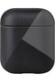 Marquetry AirPods Case - Geometric Leather, Wireless Charging (Black)