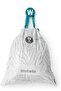 PerfectFit Bin Liners Size W (5 L) – 20 Bags | Thick Plastic Trash Bags White - 2