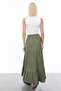Women's Elastic Waist Midi Skirt - 6