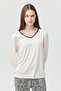 Women's V-Neck Long Sleeve Pajama Set - 6