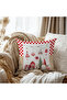 New Year's Home Pattern Velvet Cushion Cover 43X43 cm Double Sided Printed Zippers