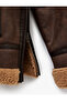 Leather-Look Biker Jacket with Faux Fur Pockets and Zipper - 8