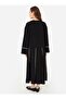 Soft Buttoned Contrast Stitched Blouse & Skirt Set - Black - 7