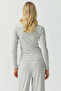 Women's Crew Neck Corded Fabric Bodysuit - 4