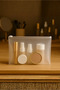 10 Pieces Transparent Frosted Zippered Makeup Bag – Cosmetic Organizer - Travel Type