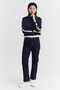 Women's Sleeve Striped Detail Parachute Fabric Thin Short Coat - 8