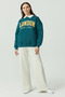 Women's Shirt Collar Printed Sweat Top - 8