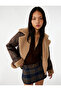 Leather-Look Biker Jacket with Faux Fur Pockets and Zipper - 3
