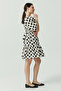 Women's Balloon Sleeve Detailed Patterned Dress - 7