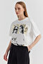 Women's Shiny Printed T-Shirt - 5
