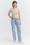 Women's High Waist Raw Hem Jeans - 3