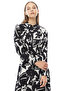 Women's Buttoned and Belted Dress - 5
