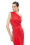 Women's One Shoulder Slit Dress - 5